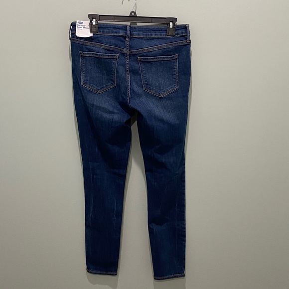 womens size 10 long old navy super skinny ripped jeans - Picture 2 of 11